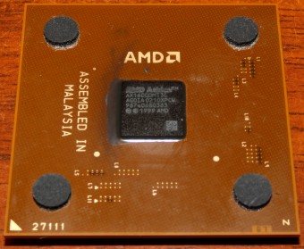 AMD Athlon 1600+ CPU (AX1600DMT3C AG0IA 0210XPCW) (K7 Palomino) 1400 MHz, Socket A, Malaysia 1999